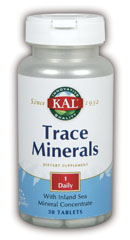 KAL Trace Minerals are advanced glycinate chelated minerals from green foods that enhance absorption by stimulating gastric secretion and the body's natural thermogenic activity..