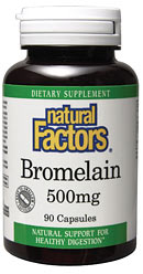 Natural Factors Bromelain 500 mg provides natural support for healthy digestion..