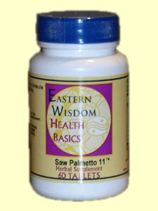 Eastern Wisdom Saw Palmetto 11 is a good support for prostate health for men over the age of forty. Acupuncture and Chinese herbal medicine have been excellent tools for improving male prostate health worldwide. This formula is use as preventative support..