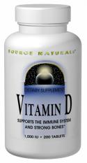 Source Naturals' Vitamin D-3 1000 IU- Ideal for those who work indoors and may be getting an inadequate amount of this crucial vitamin..