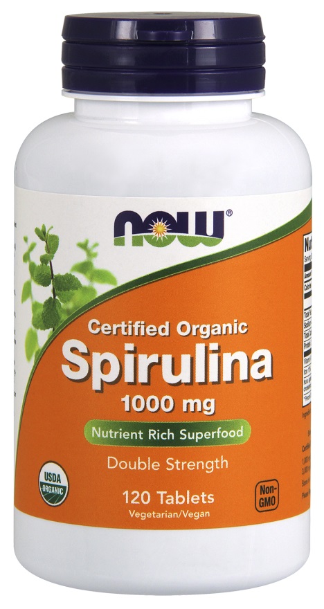 Spirulina Certified Organic (1000mg) (120 tablets) Double Strength. Excellent for building a strong and healthy immune system..