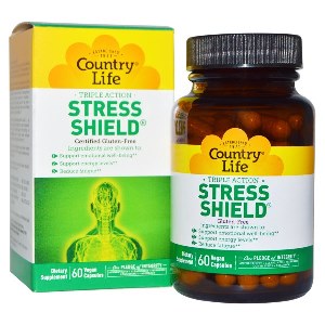 Stress Shield (60 capsules) This product is formulated to relax the body while helping it deal with occasional stress. The key ingredients are Sensoril and B-5 (pantothine/pantethenic acid). B-5 helps to support adrenal function. Sensoril is a patented form of Ashwagandha extract that has been clinically proven to elevate emotional well-being and support energy levels..