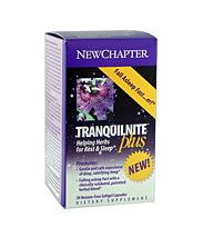 TranquilNite Plus from New Chapter utilizes the sleep enhancing constituents of several traditional herbs in addition to relieving stress and balancing emotions..