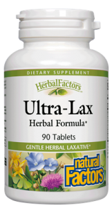 Ultra-Lax is highly effective gentle herbal laxative formula improves circulation of bile and relieves constipation. Using time-tested herbs including:  Senna,Cascara Sagrada, Licorice Root, Peppermint Leaves and Oil, Gentian Root and Rhubarb Root..