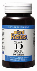 Natural Factors Vitamin D increases calcium absorption in the body from food. It is all-natural..